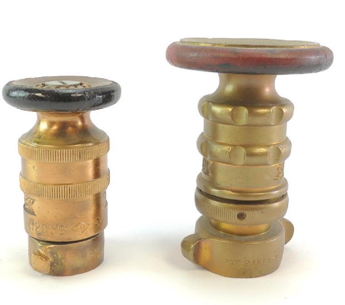 Group of 2 Antique Elkhart Solid Brass Fire Hose (1 of 4)