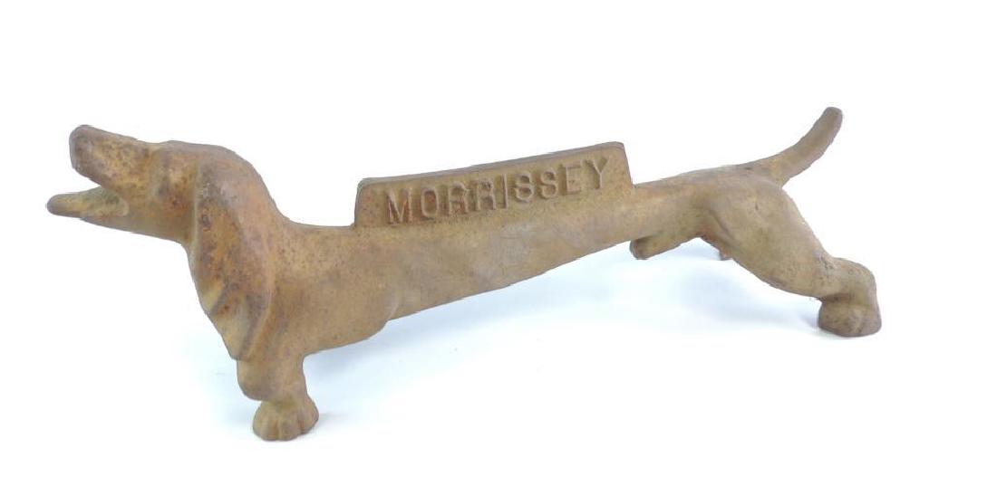 Antique Morrissey Advertising Dachshund Boot Scrapper (1 of 3)