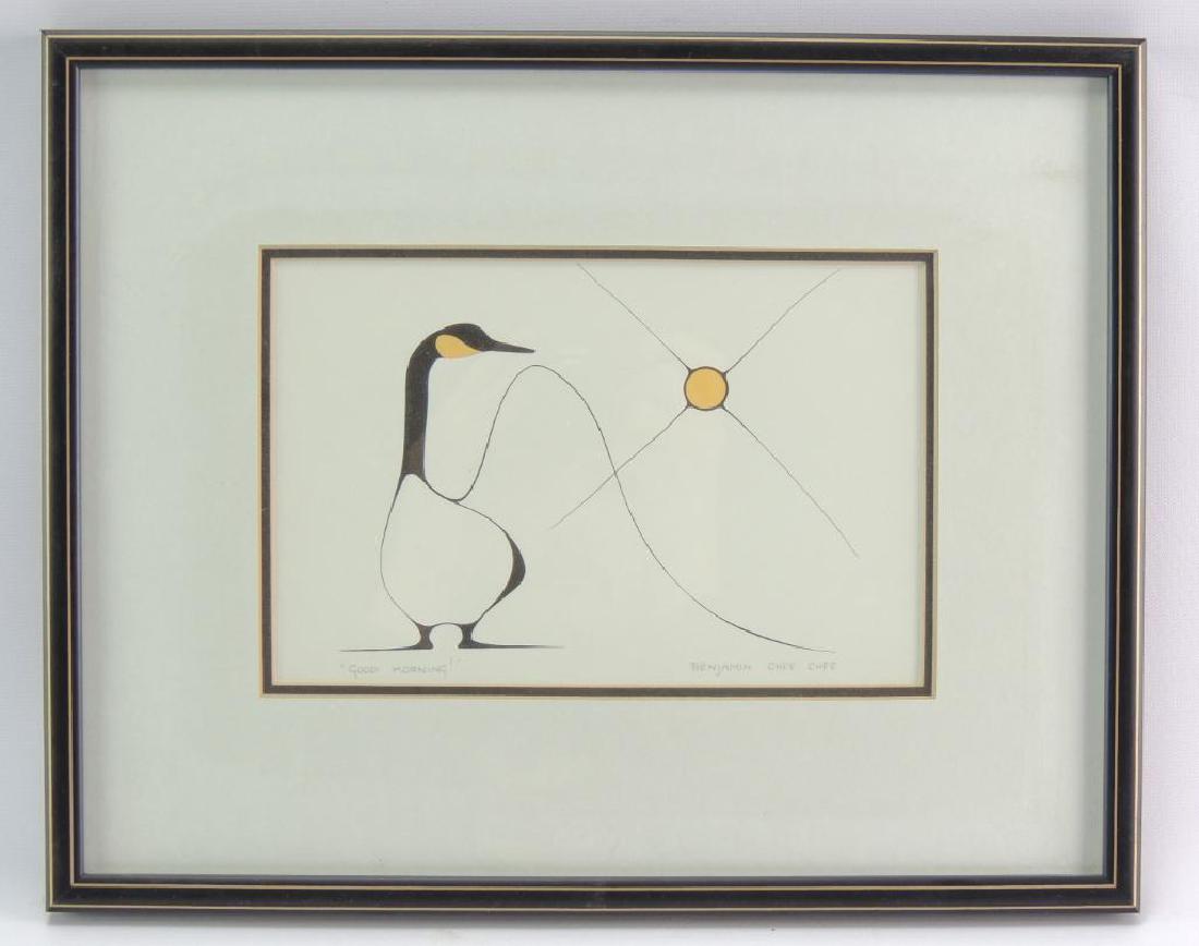 Signed "Good Morning" By Benjamin Chee Chee (1944-1977) (1 of 3)
