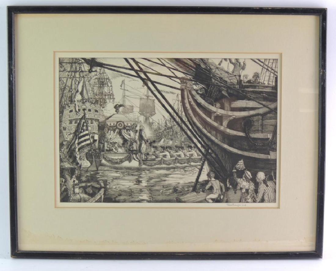 Robert R Lawson (1892-1957) Signed Etching - "New York (1 of 2)