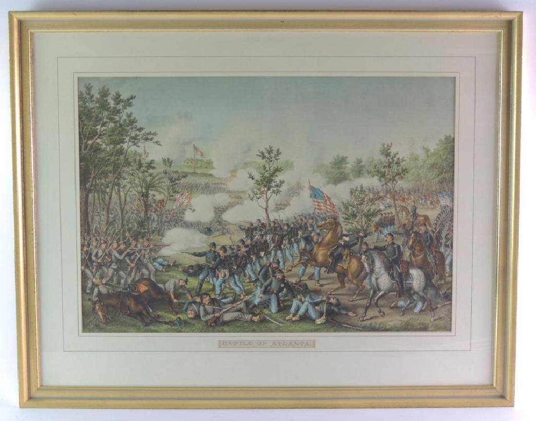 Antique "Battle of Atlanta" Framed Print (1 of 1)