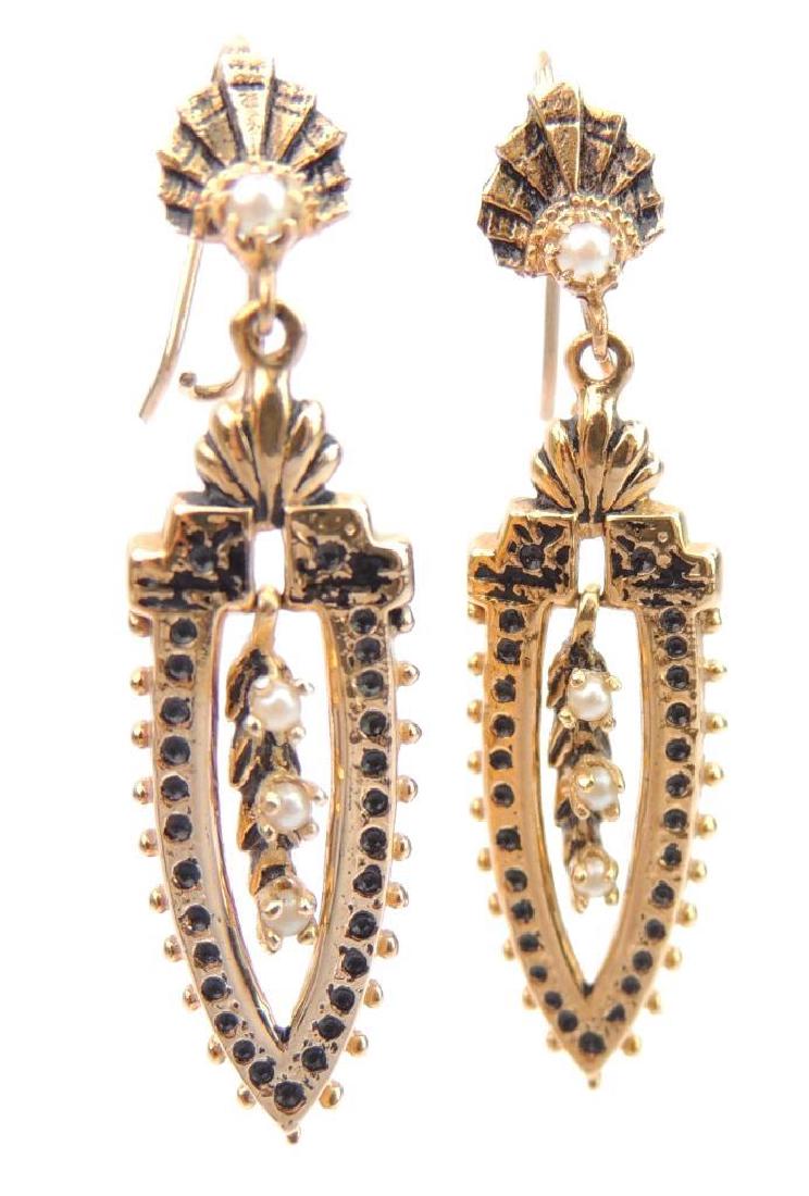 14k Yellow Gold and Pearl Earrings (1 of 2)