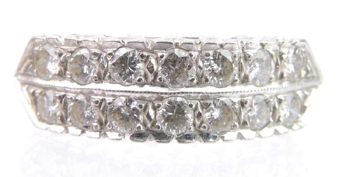 14k White Gold Double Row Diamond Ring (1 of 7)