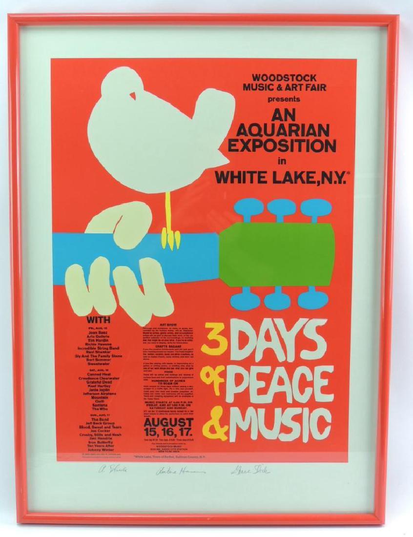 Signed Woodstock Music & Art Fair Poster (1 of 4)
