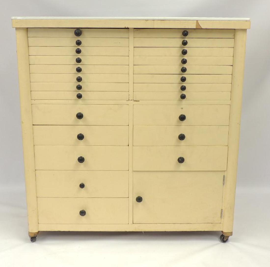 Vintage Dental Cabinet with Milk glass Top (1 of 5)