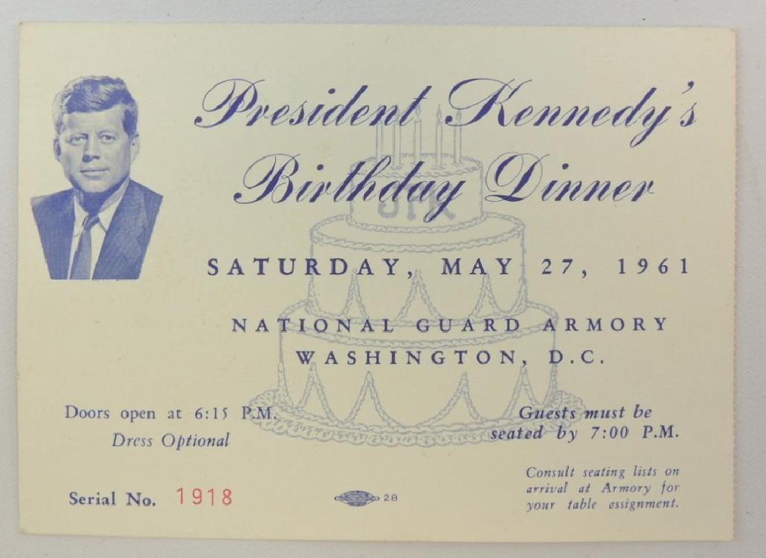 1961 Invitation to President John F. Kennedy's Birthday (1 of 1)