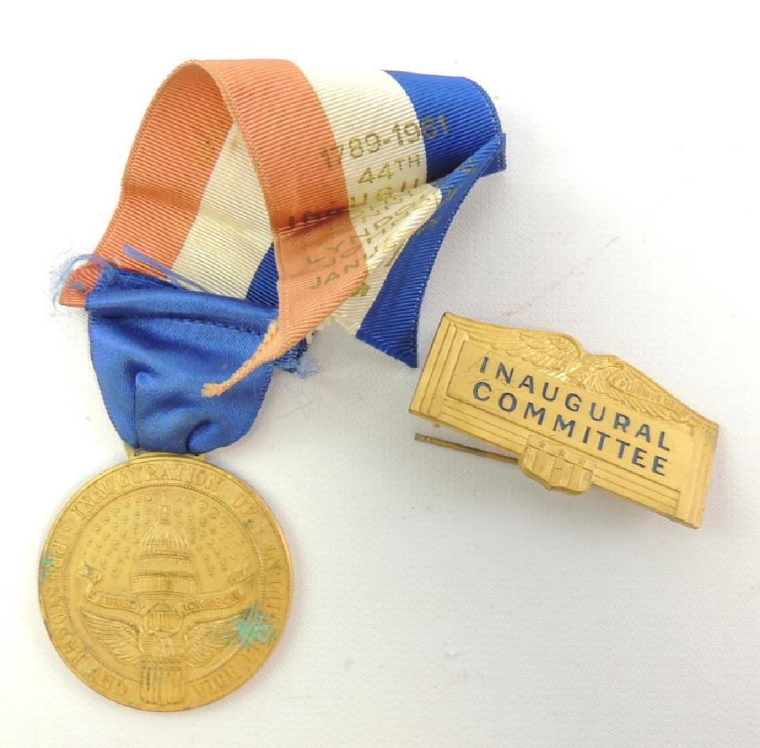 Group of 1961 Presidential Inauguration Medal and Pin (1 of 4)