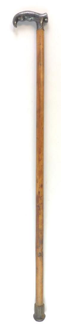 Antique Silver Plated Handle Cane with Floral Design (1 of 4)