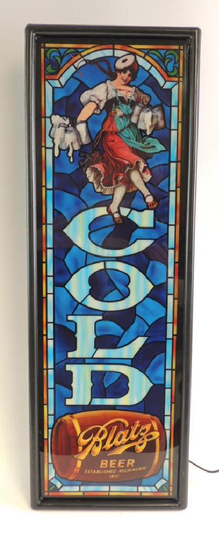 Vintage Blatz "Cold Beer" Advertising Light Up Beer (1 of 2)
