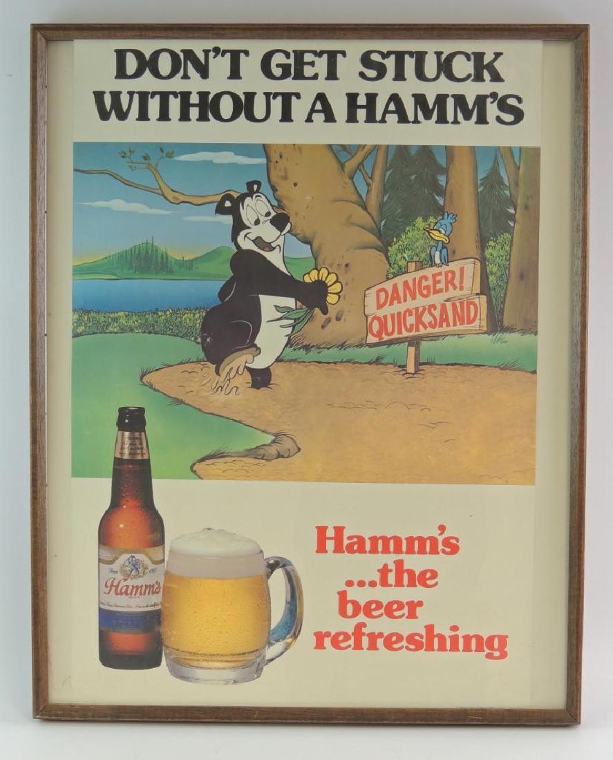 Vintage Hamm's Beer "Don't Get Stuck Without A Hamm's": Hamm's… the beer refreshing" 23"x29