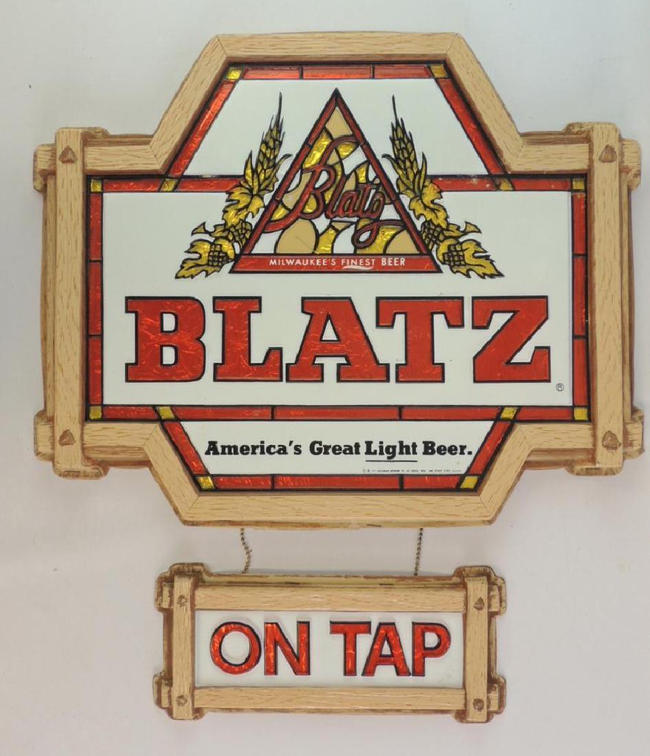 Vintage Blatz "On Tap" Advertising Beer Sign (1 of 1)