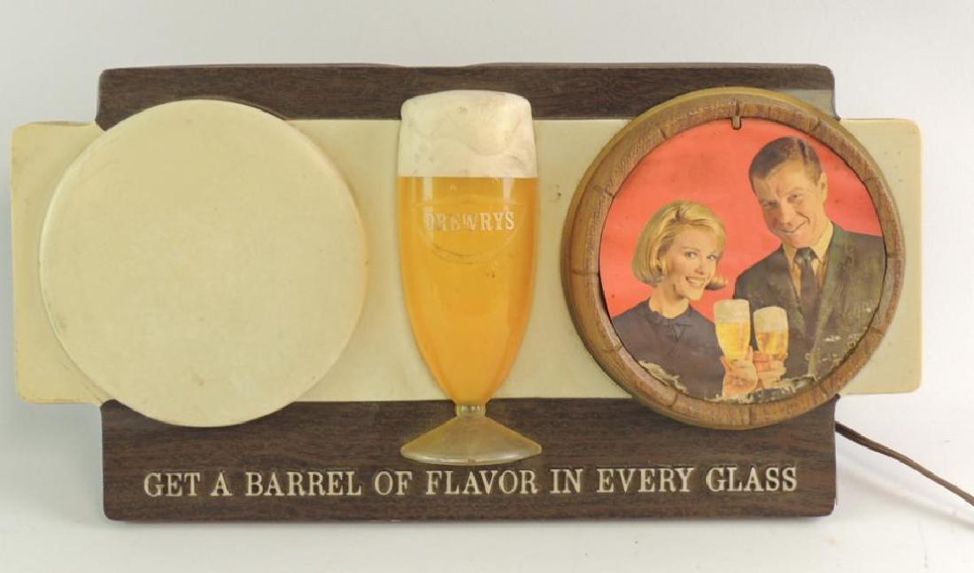 Vintage Drewry's Advertising Light Up Beer Sign (1 of 2)