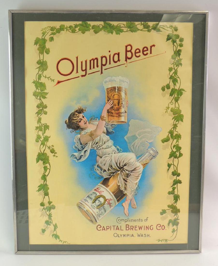 Vintage Olympia Beer Advertising Poster (1 of 1)