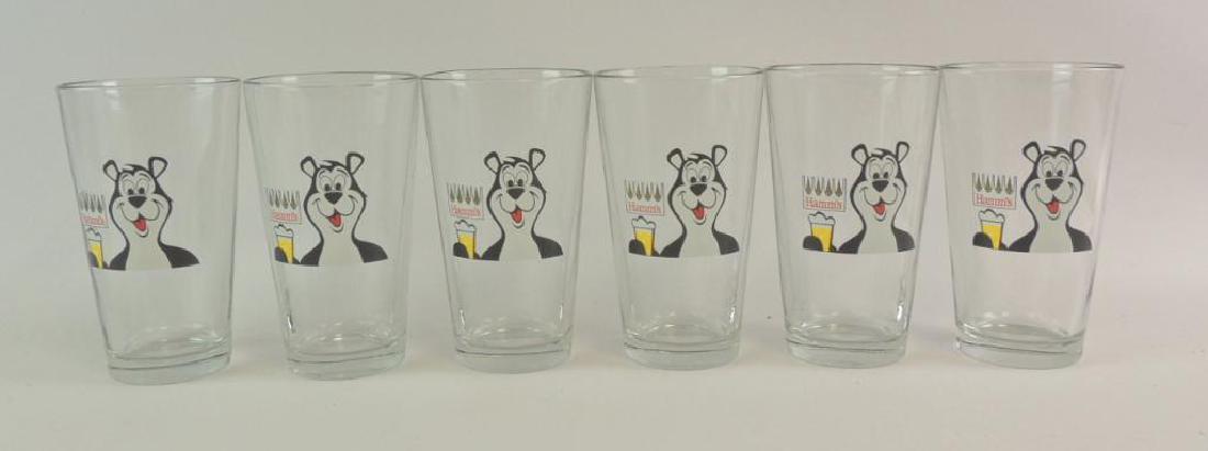 Group of 6 Hamm's Beer Advertising Glasses (1 of 1)