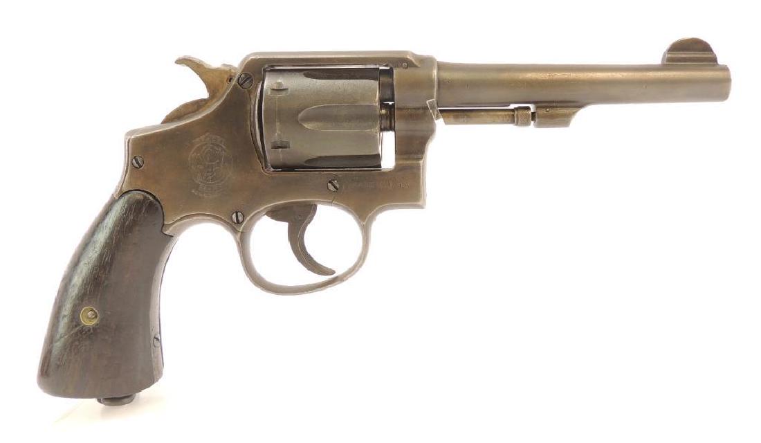 Smith and Wesson .38 S&W Revolver: Serial Number 614114, Stamped W62602, 5" Barrel