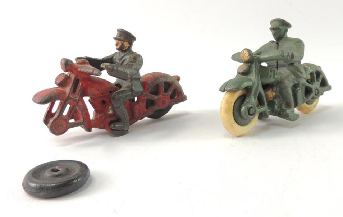 Group of 2 Antique Arcade Cast Iron Motorcycle Toys (1 of 5)