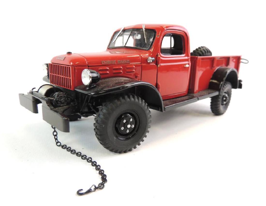 Danbury Mint 1946 Red Dodge Power Wagon Die-Cast Truck: 1/24 Scale, Chain Attachment, Spare Tire