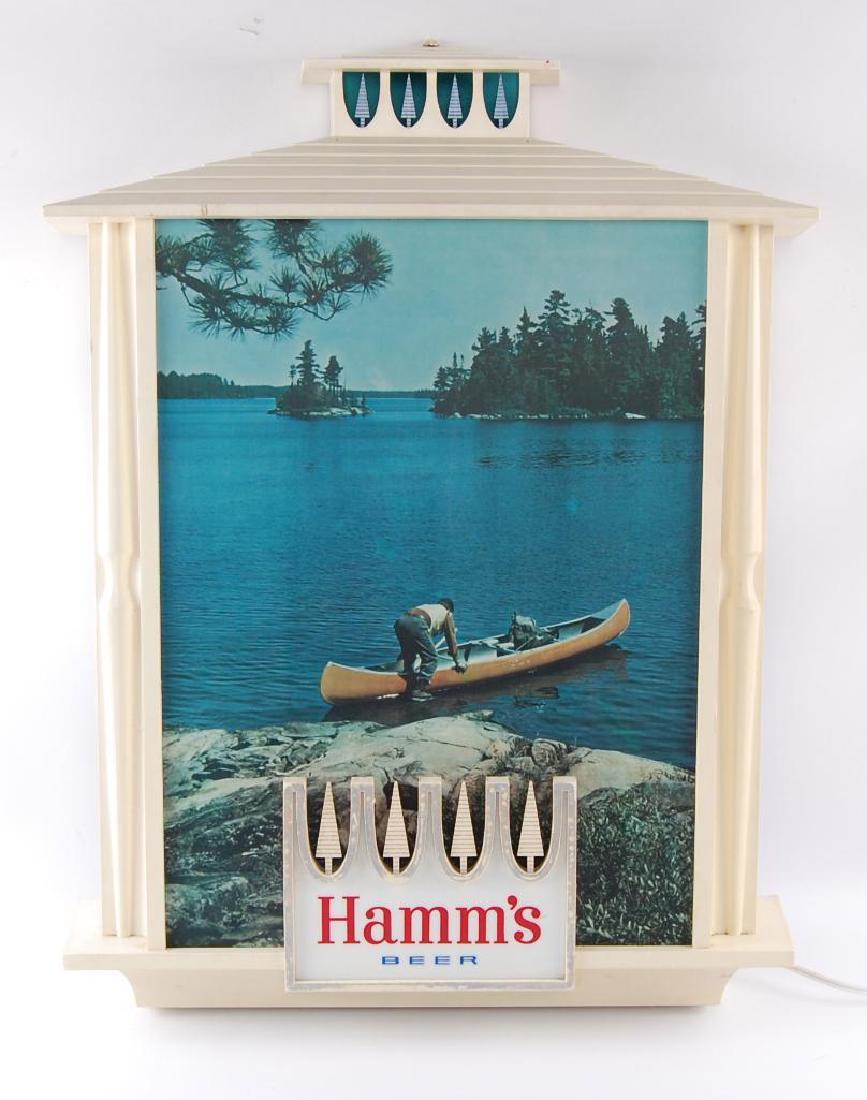 Vintage Hamm's Beer Light Up Advertising Beer Sign: Working condition, 22"x29"