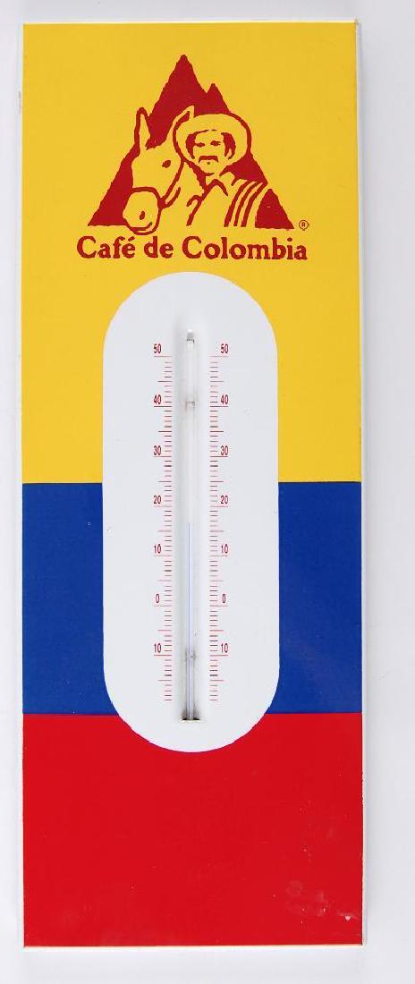 Cafe De Colombia Porcelain Enameled Advertising: 6 1/2"x18"