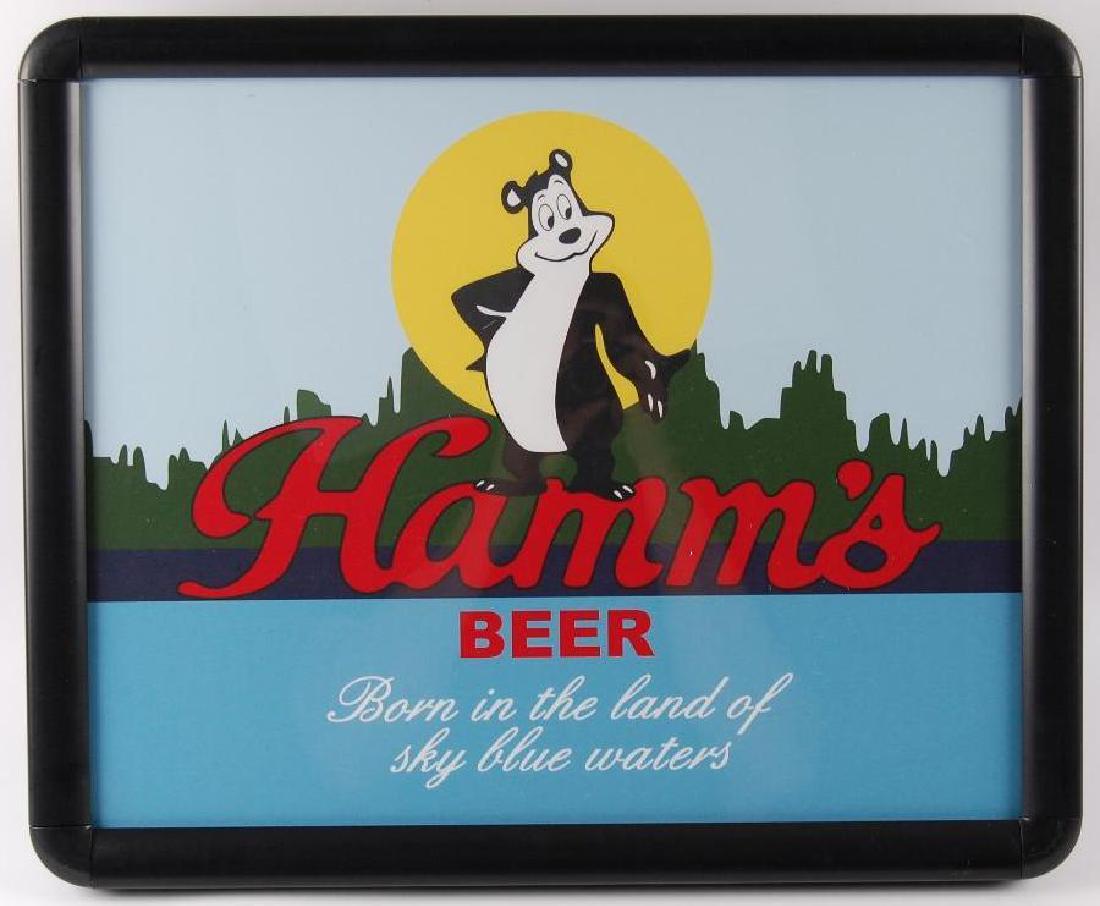 Modern Hamm's Beer Light Up Advertising Beer Sign (1 of 2)