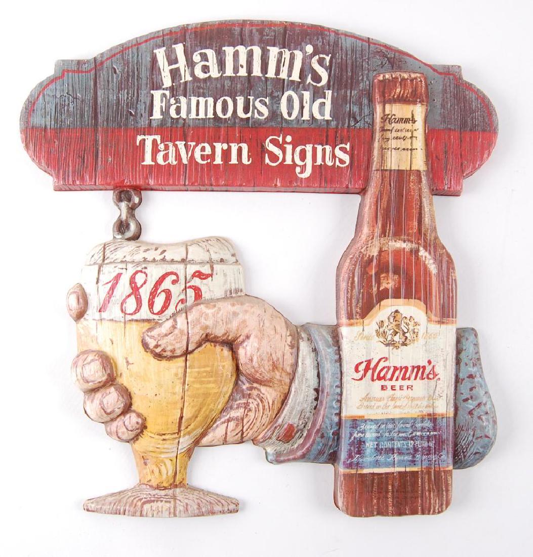 Vintage Hamm's Beer "Famous Old Tavern Signs": Made of Foam and Plastic, 14"x14"