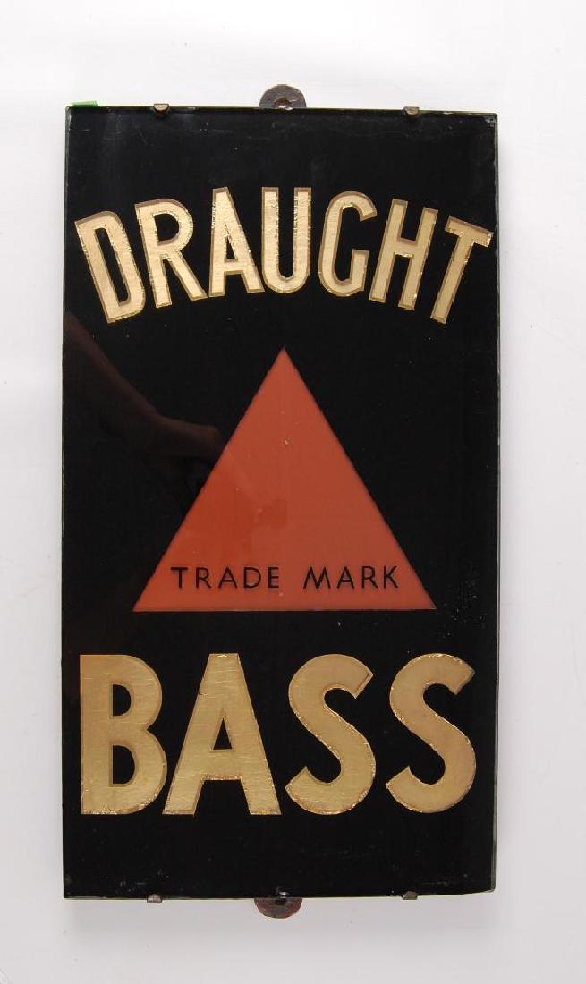 Vintage Bass "Draught" Reverse Painted Advertising (1 of 1)