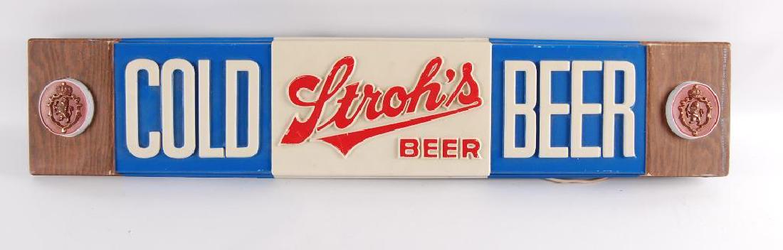 Vintage Stroh's "Cold Beer" Light Up Advertising Beer (1 of 1)