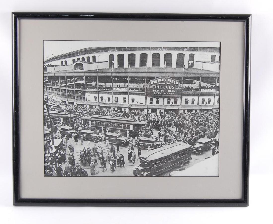 Black and White Wrigley Field Framed Print (1 of 1)