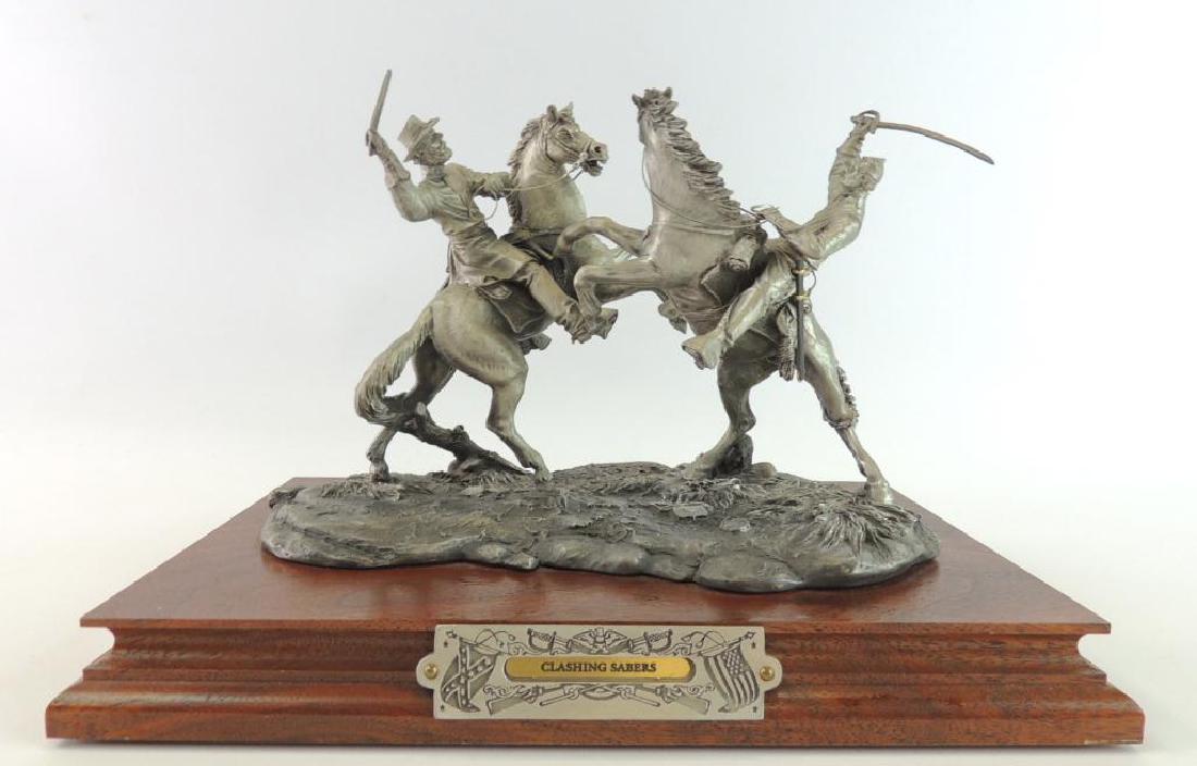 Chilmark Clashing Sabers by J.J. Barnum Limited Edition: 1994, 128/500, 9 1/2 x 6 1/2 x 7