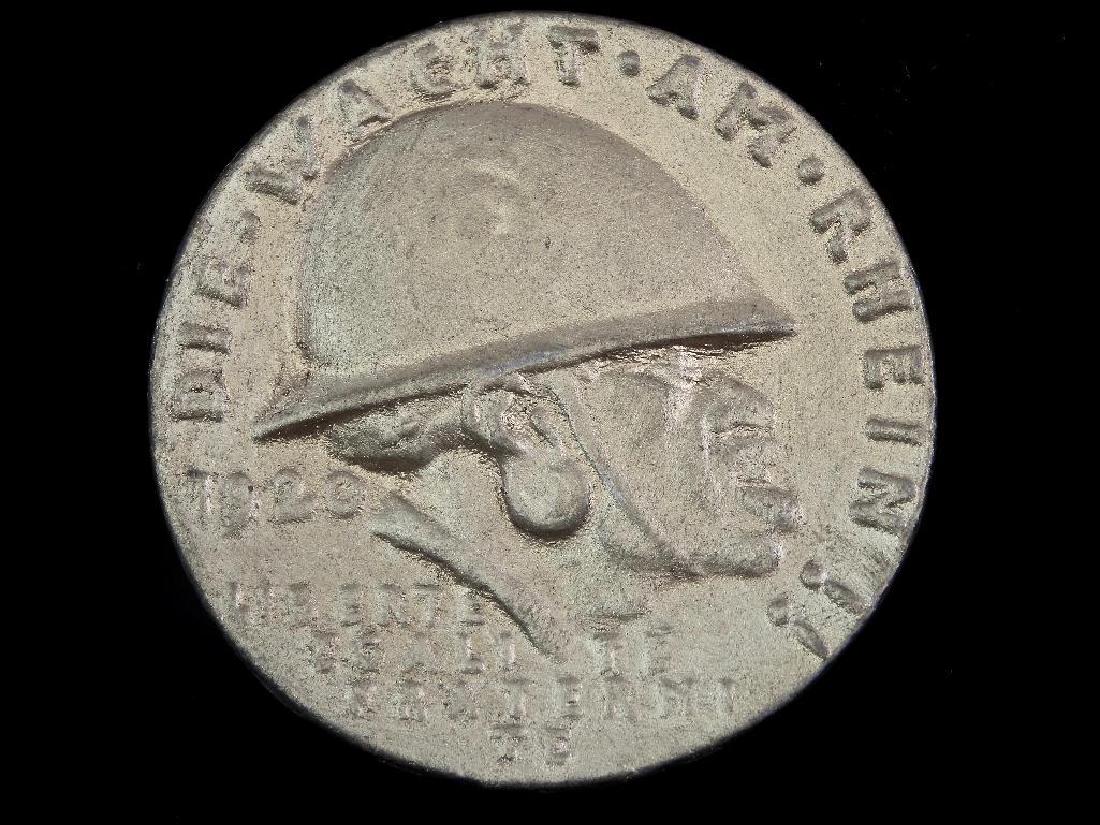 Post WWI German "Watch on the Rhine" Medallion: "Watch on the Rhine" Medallion mocking Black Troops