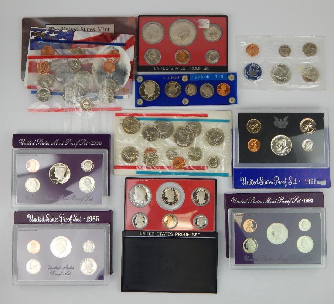 Lot of 10 Coin Sets - Uncirculated and Proof (1 of 1)