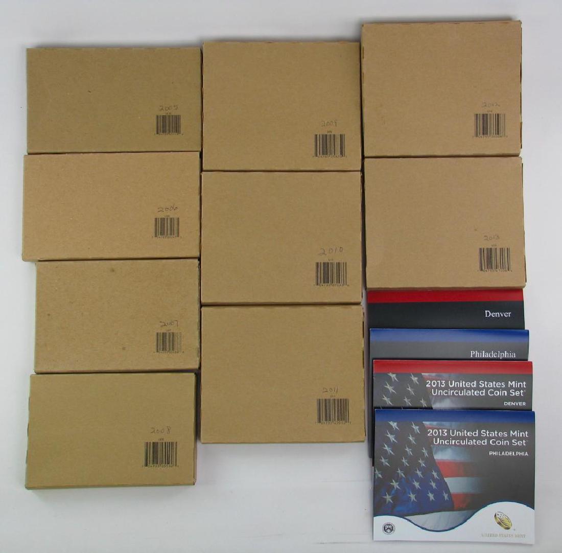 Lot of 9 Boxes : Uncirculated Coin Sets (2005-2013)Ê (1 of 1)