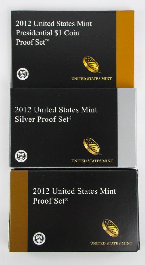 Lot of 3 : 2012 Proof Sets - U.S. Mint, Silver Proof (1 of 1)