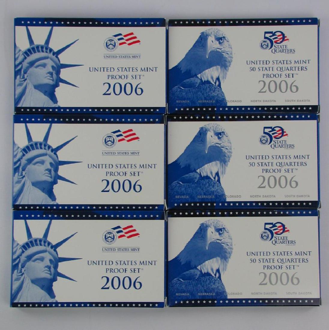 Lot of 6 : 2006 Proof Sets andÊSate Quarters Proof Sets (1 of 1)