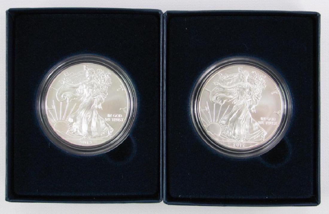 Lot of 2 : 2012-W American Eagle Silver Uncirculated (1 of 3)