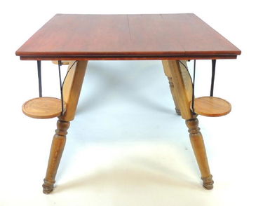 Antique Card Table With Drink Cigar Holders Antique Card Table With Drink Cigar Holders