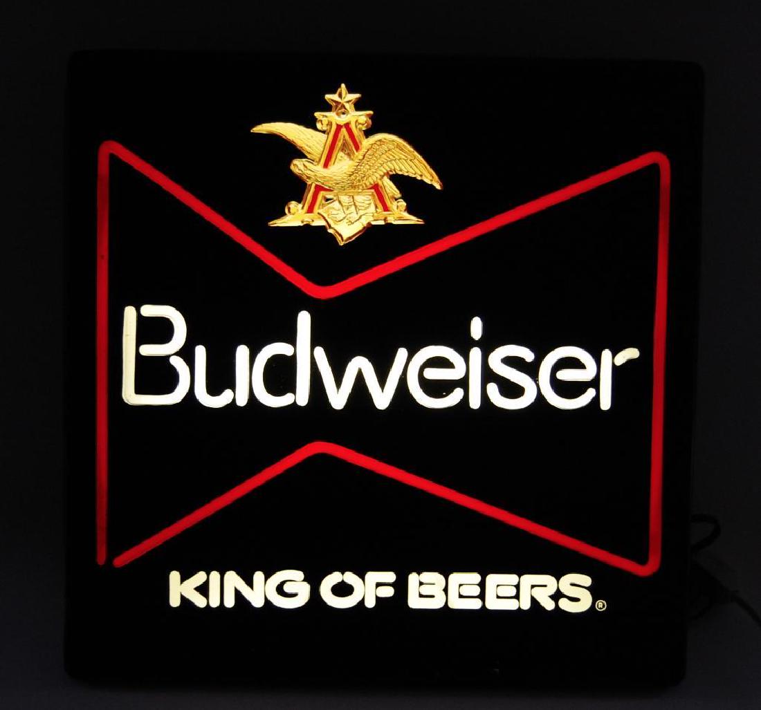 Vintage Budweiser Light Up Advertising Beer Sign (1 of 2)