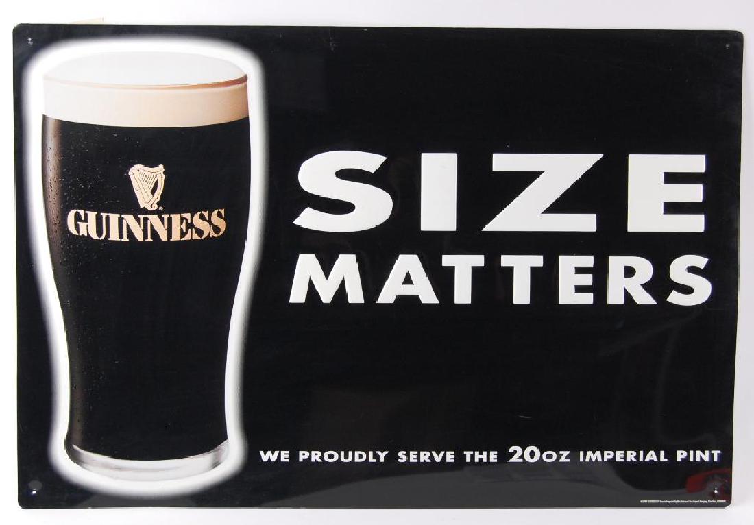 Guinness "Size Matters" Advertising Metal Beer Sign (1 of 1)