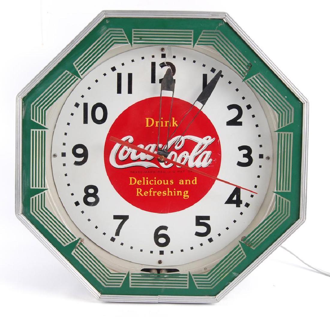 Vintage Coca-Cola Advertising Neon Clock (1 of 3)