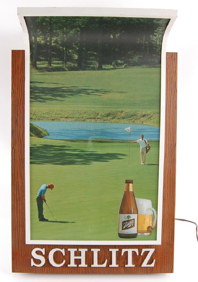 Vintage Schlitz Golf Light Up Advertising Beer Sign (1 of 2)