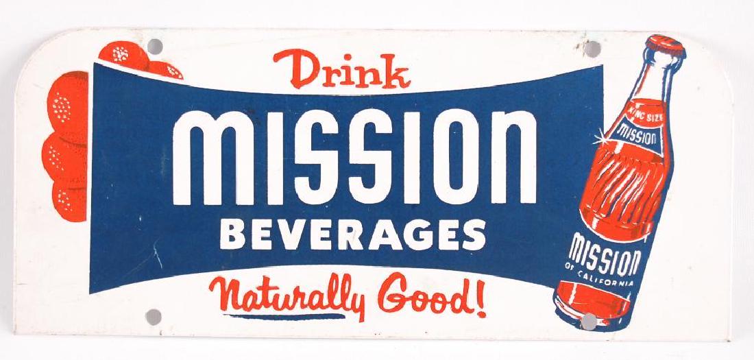 Vintage Drink Mission Beverages Advertising Metal Sign (1 of 1)