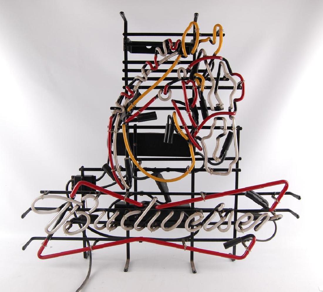 Budweiser Clydesdale Advertising Neon Sign (1 of 1)