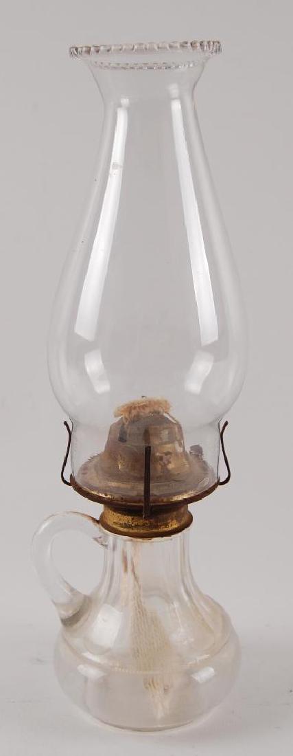 Antique Early American Pressed Glass Finger Oil Lamp (1 of 2)