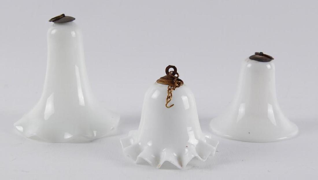 Group of 3 Antique Milk Glass Smoke Bells (1 of 1)