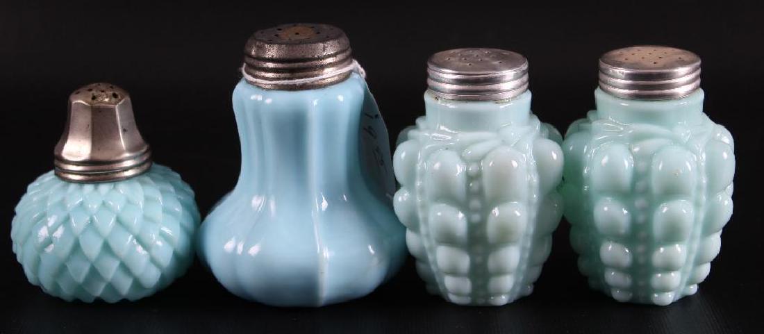 Collection of 4 : Milk Glass Salt and Pepper Shakers (1 of 3)