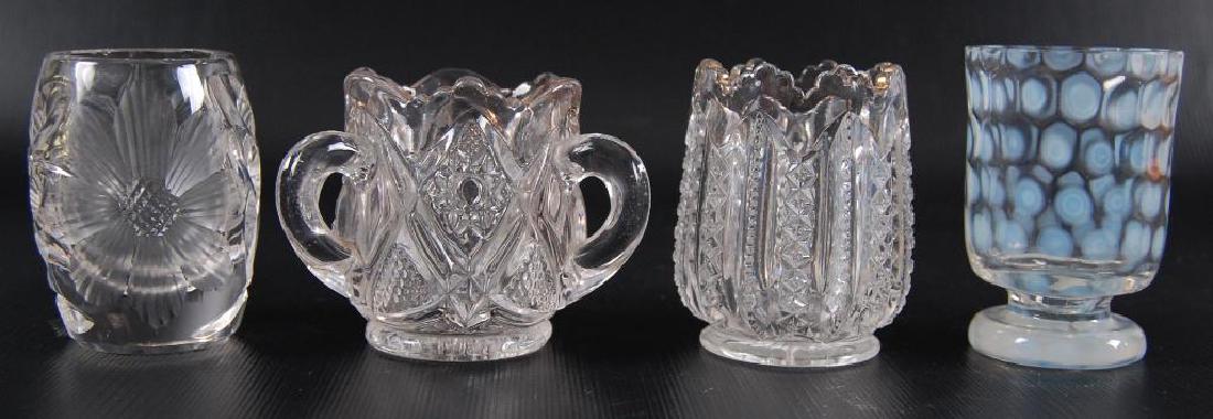 Group of 4 : Antique Clear Glass Toothpick Holders (1 of 1)