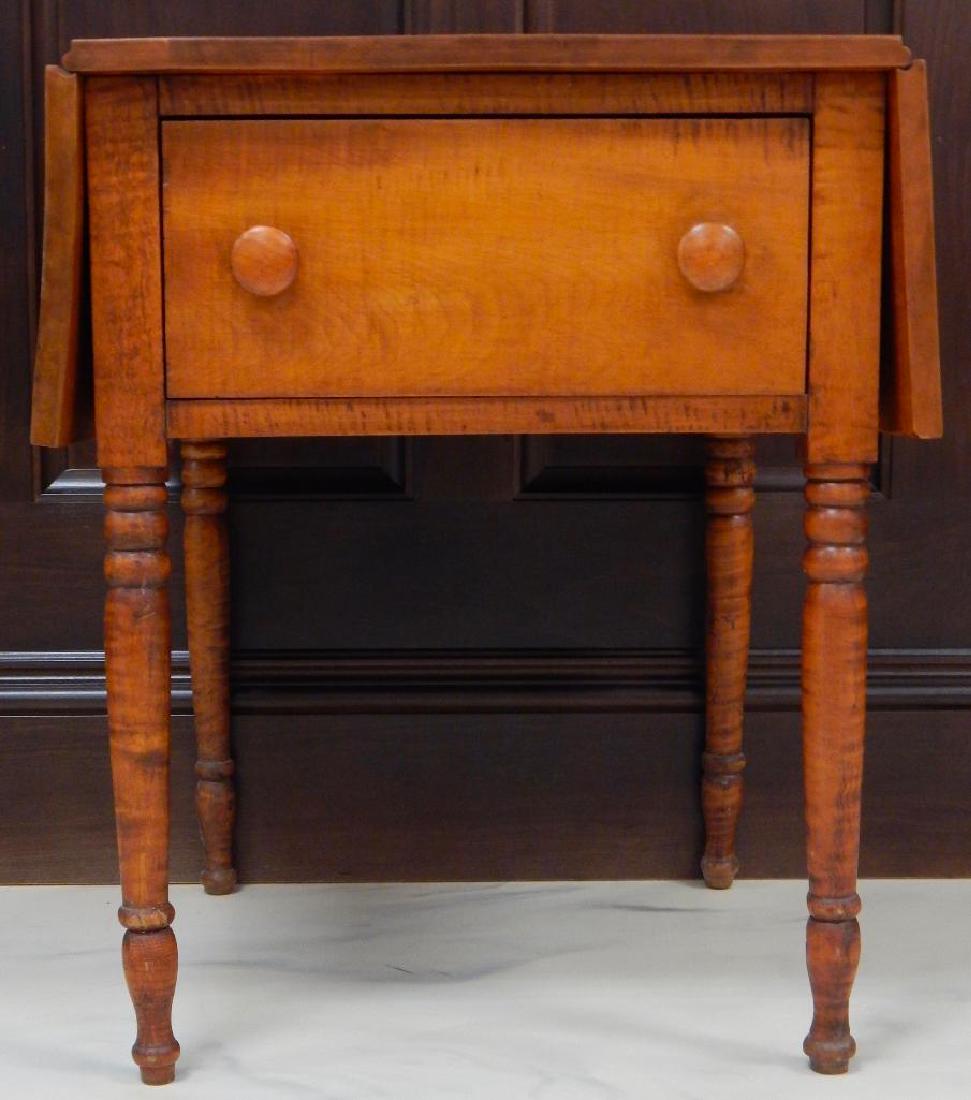 Antique Tiger Maple Drop Leaf Table (1 of 7)