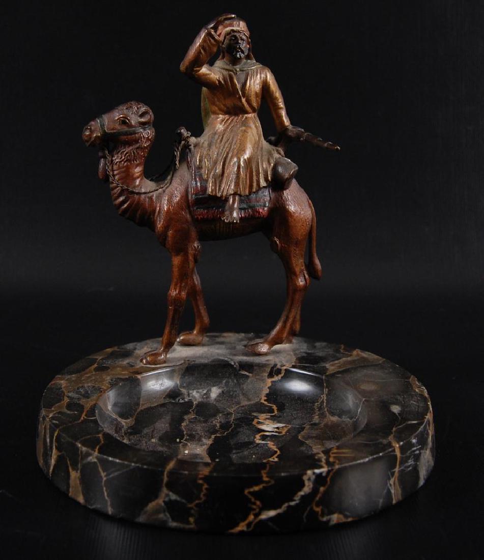 Vintage Arabian Warrior Paper Weight Tray: 6-1/4 x 6 inches.