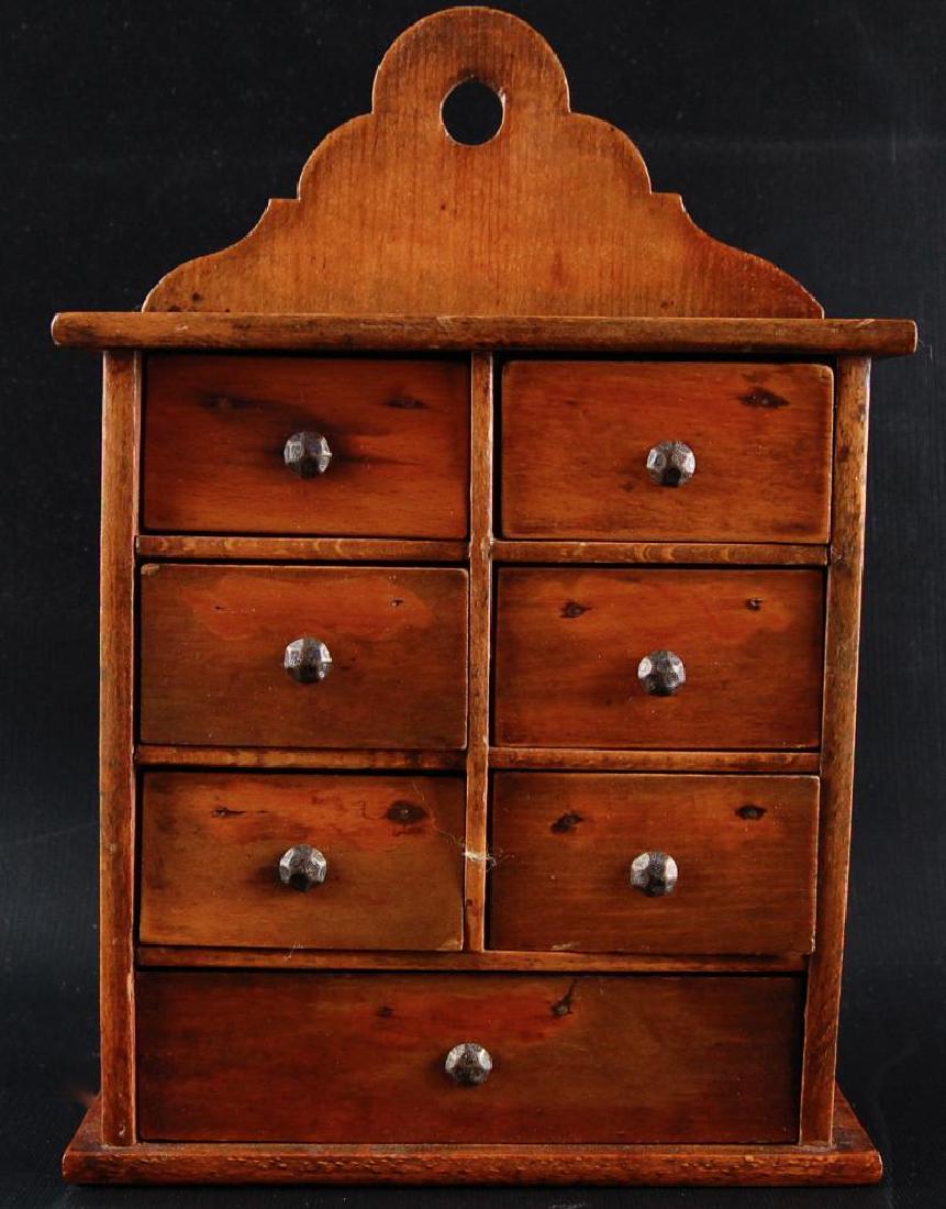 Antique Wood Spice Cabinet (1 of 3)