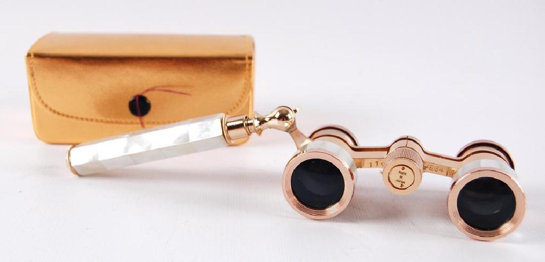 Opera Binoculars w/ Mother of Pearl Handle and Case (1 of 2)